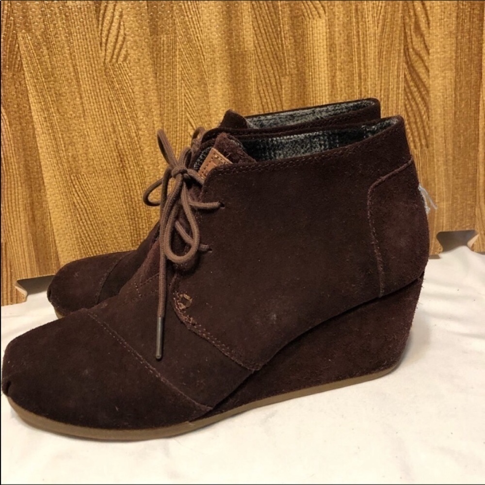 Toms suede lace up booties - Picture 5 of 10